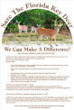 Government compliance signage: Save the Florida Key Deer, Key Deer, Florida Key Deer, Key Deer in their Big Pine Key Habitat