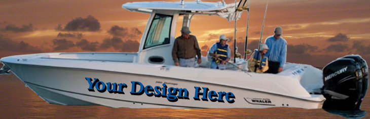 Vinyl boat names, graphics and registration numbers & Lettering